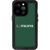 University of Miami Horizontal Mark on Green iPhone 15 Pro Waterproof Case
